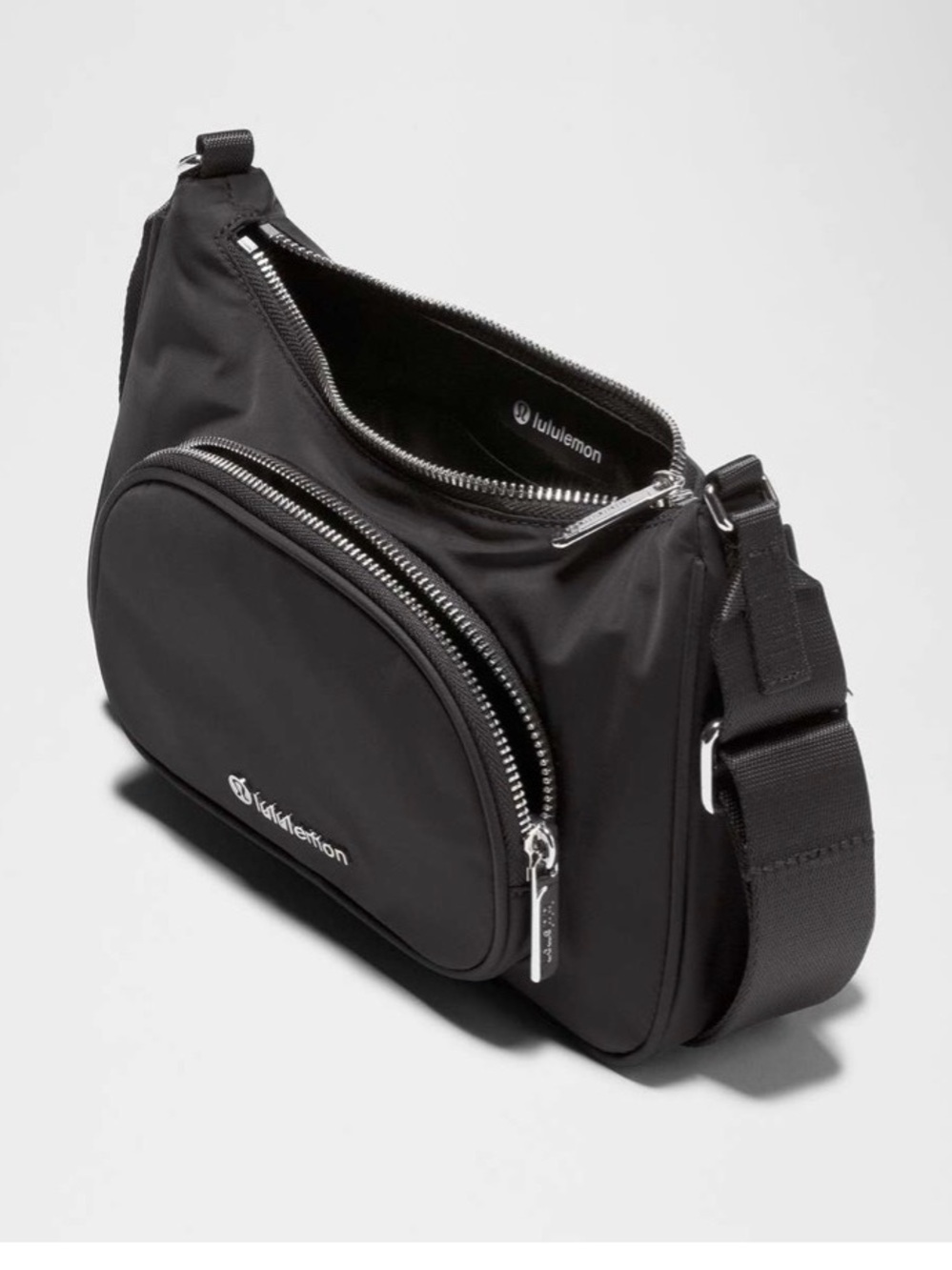 lululemon athletica Black Shoulder Crossbody Bag with NANO Detachable Pouch - Picture 2 of 3